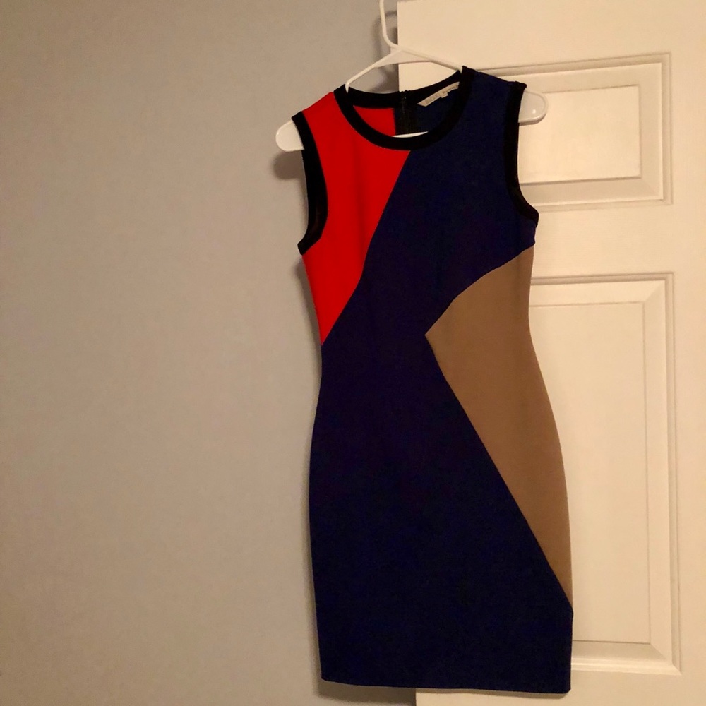 Color block mini dress